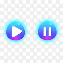 游戏开始暂停水晶按钮免扣素材-空若网 游戏开始暂停水晶按钮免扣素材-空若网