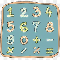 卡通数学符号数字-空若网 卡通数学符号数字-空若网