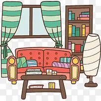 手绘卡通客厅设计-空若网 手绘卡通客厅设计-空若网