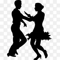 卡通浪漫手绘拉丁舞剪影-空若网 卡通浪漫手绘拉丁舞剪影-空若网