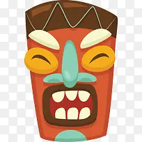 卡通创意印第安风格面具装饰插画-空若网 卡通创意印第安风格面具装饰插画-空若网