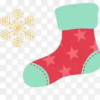 圣诞节袜子矢量图-空若网 圣诞节袜子矢量图-空若网