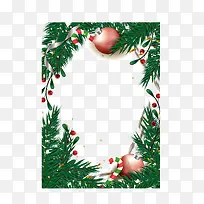 圣诞节绿色树叶边框-空若网 圣诞节绿色树叶边框-空若网