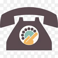 紫黑色扁平风格电话-空若网 紫黑色扁平风格电话-空若网