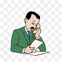 矢量卡通时尚扁平化接电话的人p-空若网 矢量卡通时尚扁平化接电话的人p-空若网