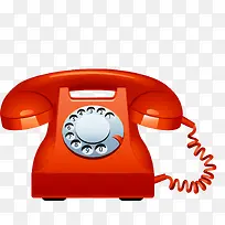 红色卡通矢量电话-空若网 红色卡通矢量电话-空若网