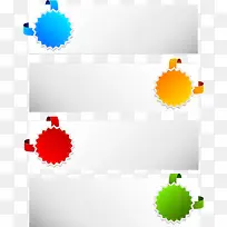 多彩包角标签横幅矢量-空若网 多彩包角标签横幅矢量-空若网