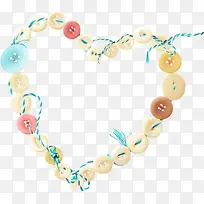 纽扣绳子串成的爱心-空若网 纽扣绳子串成的爱心-空若网