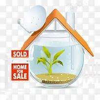 玻璃房屋矢量图-空若网 玻璃房屋矢量图-空若网