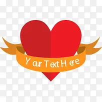 精致丝带爱心矢量素材-空若网 精致丝带爱心矢量素材-空若网