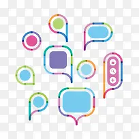 创意彩色线段对话框-空若网 创意彩色线段对话框-空若网