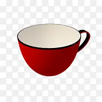 黑边红色空杯子-空若网 黑边红色空杯子-空若网