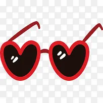 红色爱心眼镜-空若网 红色爱心眼镜-空若网