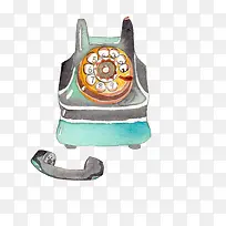 老式电话机手绘画素材图片-空若网 老式电话机手绘画素材图片-空若网