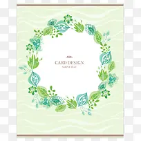 矢量绿色花环背景素材-空若网 矢量绿色花环背景素材-空若网