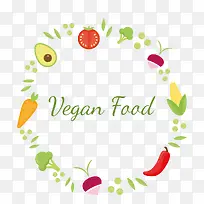 可爱的蔬菜花环背景素材-空若网 可爱的蔬菜花环背景素材-空若网