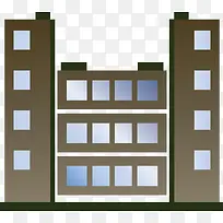 对称的扁平化楼城市-空若网 对称的扁平化楼城市-空若网