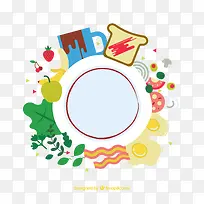 食物装饰的餐饮标签-空若网 食物装饰的餐饮标签-空若网