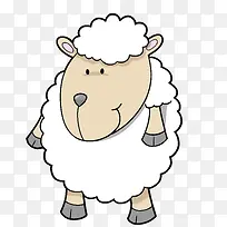 卡通手绘小绵羊矢量图-空若网 卡通手绘小绵羊矢量图-空若网