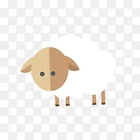 灰色扁平化绵羊卡通插画-空若网 灰色扁平化绵羊卡通插画-空若网