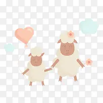 卡通小羊PNG下载-空若网 卡通小羊PNG下载-空若网