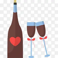 矢量酒瓶酒杯-空若网 矢量酒瓶酒杯-空若网