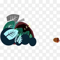 树叶小草 松子 卡通 底纹 背景-空若网 树叶小草 松子 卡通 底纹 背景-空若网