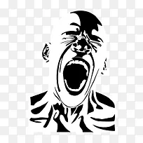 尖叫的男人矢量-空若网 尖叫的男人矢量-空若网