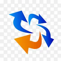 矢量双色循环箭头PNG图片-空若网 矢量双色循环箭头PNG图片-空若网