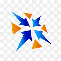 矢量双色四箭头PNG图片-空若网 矢量双色四箭头PNG图片-空若网