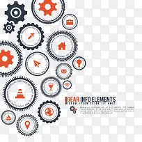 矢量齿轮和圆环装饰图案-空若网 矢量齿轮和圆环装饰图案-空若网