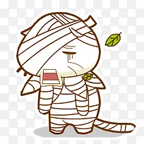 受伤的卡通猫咪可爱-空若网 受伤的卡通猫咪可爱-空若网