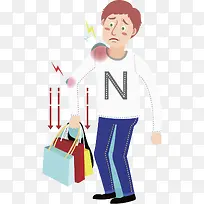 卡通单手提包的男士-空若网 卡通单手提包的男士-空若网