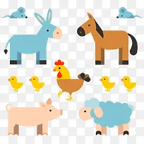 矢量小马与小猪-空若网 矢量小马与小猪-空若网