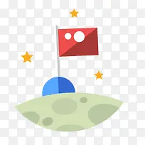 彩色扁平化旗帜元素-空若网 彩色扁平化旗帜元素-空若网