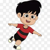 矢量图开心的小男孩-空若网 矢量图开心的小男孩-空若网