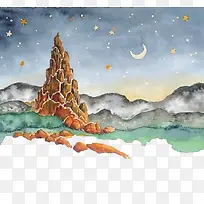 矢量风景画-空若网 矢量风景画-空若网