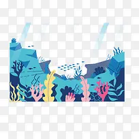 美丽海底漂浮的海草-空若网 美丽海底漂浮的海草-空若网