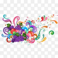 时尚多彩花纹元素-空若网 时尚多彩花纹元素-空若网