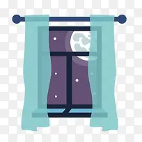 矢量窗户夜景素材-空若网 矢量窗户夜景素材-空若网