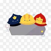 卡通劳动节标签矢量图-空若网 卡通劳动节标签矢量图-空若网