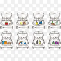 矢量手绘汽车后备箱素材-空若网 矢量手绘汽车后备箱素材-空若网