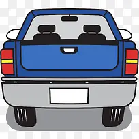 可爱蓝色汽车矢量图-空若网 可爱蓝色汽车矢量图-空若网