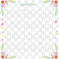 浪漫花朵2018日历-空若网 浪漫花朵2018日历-空若网