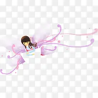 手绘唯美仙女人物翅膀梦幻-空若网 手绘唯美仙女人物翅膀梦幻-空若网