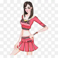 韩国时尚人物插画png图片-空若网 韩国时尚人物插画png图片-空若网