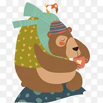 矢量图小鸟杯子大灰熊-空若网 矢量图小鸟杯子大灰熊-空若网