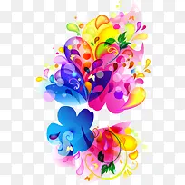 彩色花纹背景-空若网 彩色花纹背景-空若网