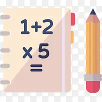 开学季数学算题矢量图-空若网 开学季数学算题矢量图-空若网