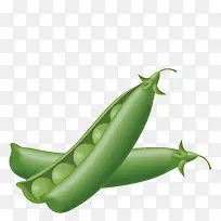 青色的卡通豌豆效果图-空若网 青色的卡通豌豆效果图-空若网